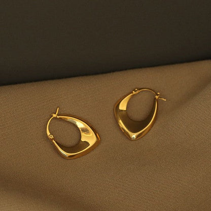 Diamond Shaped Hoop Earrings